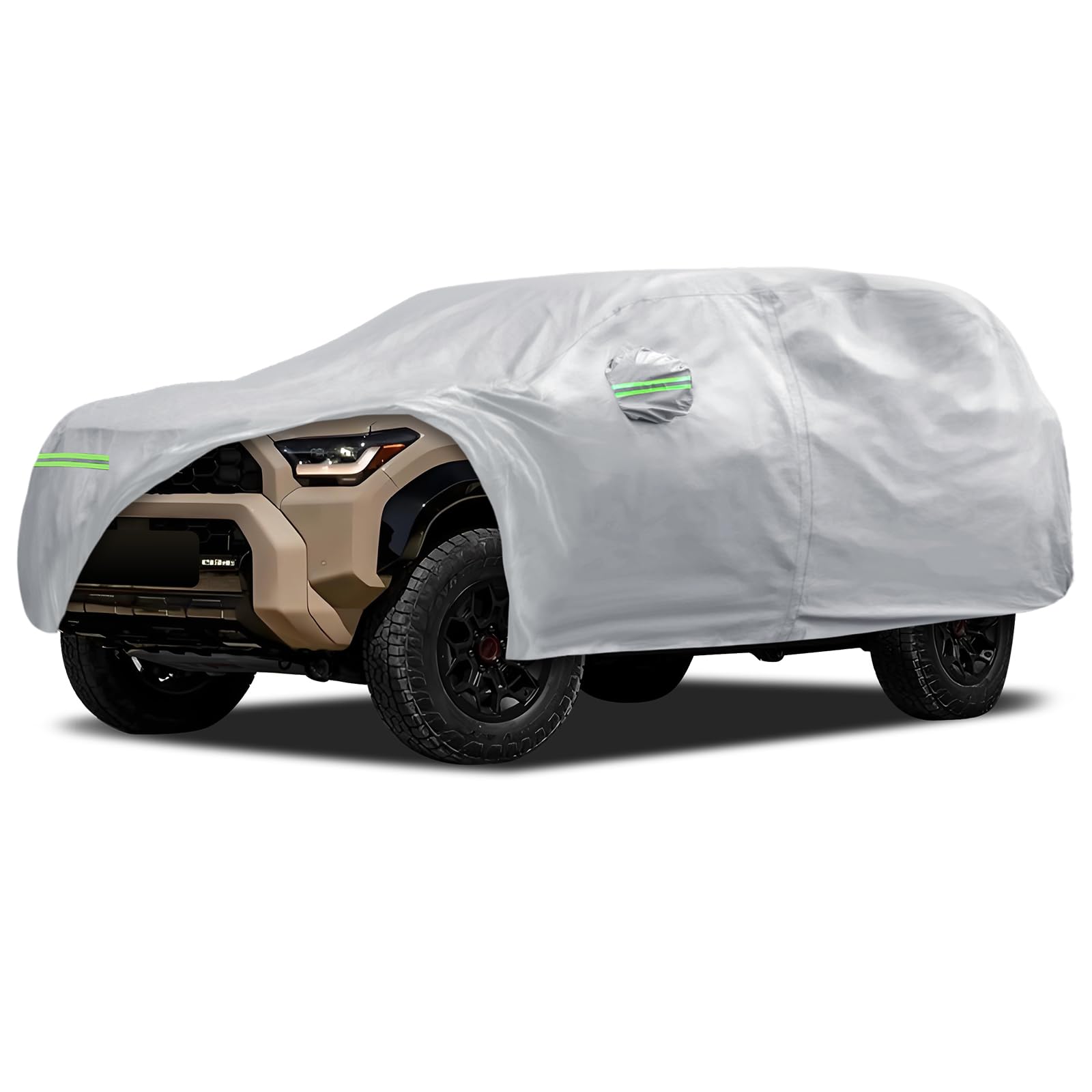 Car Cover Multi-Layer Waterproof Fit for Toyota 4runner 2002-2026 Silver