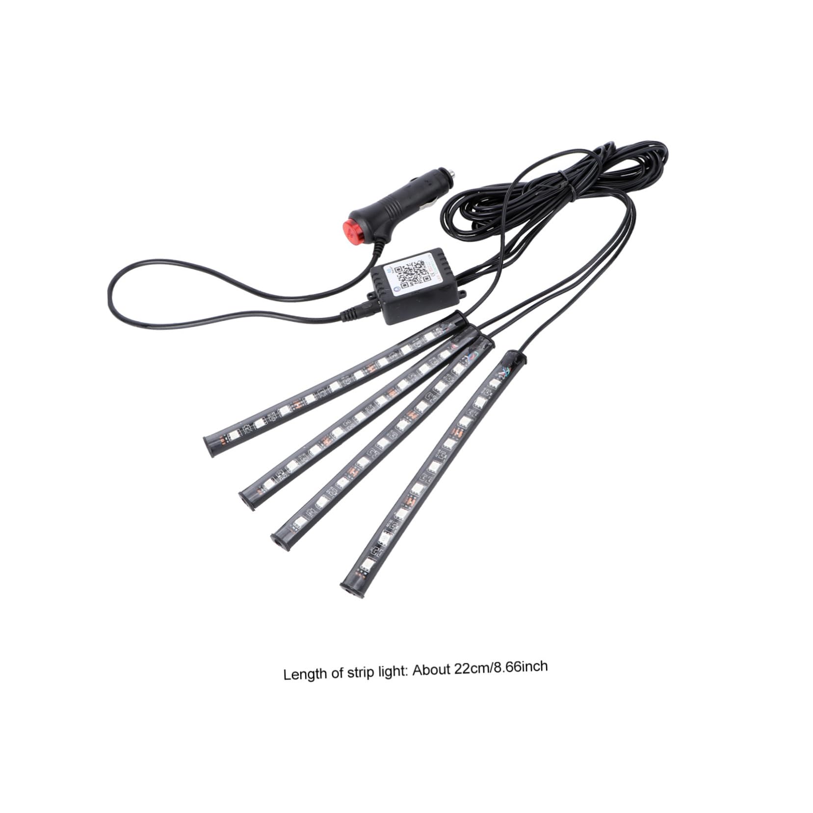 VINTORKY Car Led Strip Lights 9 Activated Strip Lights for Interior Flexible and Water Resistant