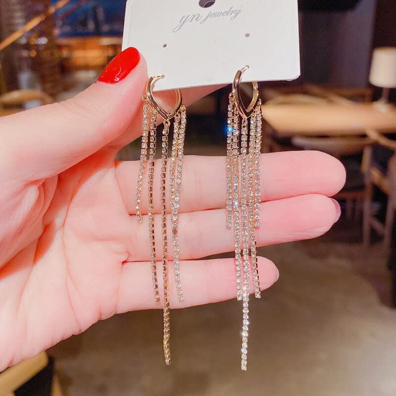 Pendientes de Borla de Color para Mujer, Pendientes Largos exagerados, joyería de Boda, Regalo de cumpleaños