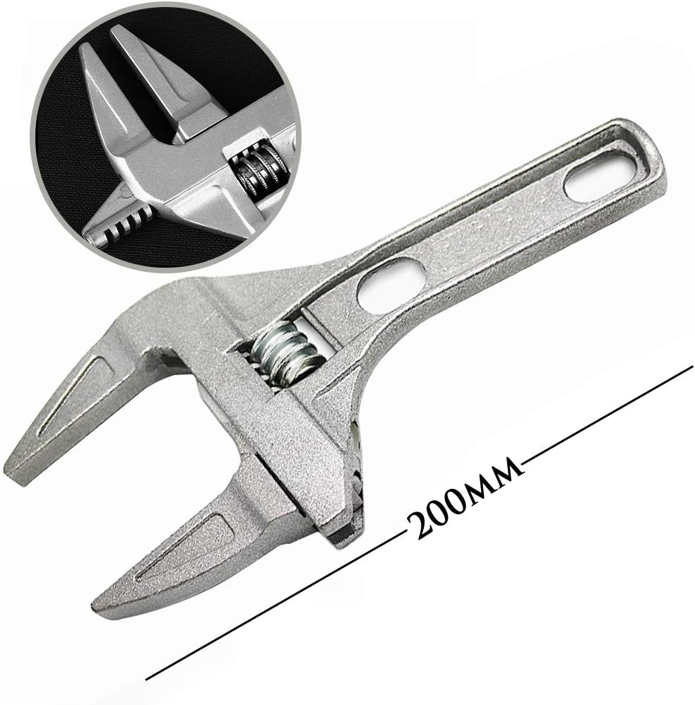 Adjustable Wrench,BESTZY Adjustable Spanner 6 - 68mm Spanner Short Shank Wrench Aluminum Alloy Repair Tools for Bathroom Tube Nut Disassembly