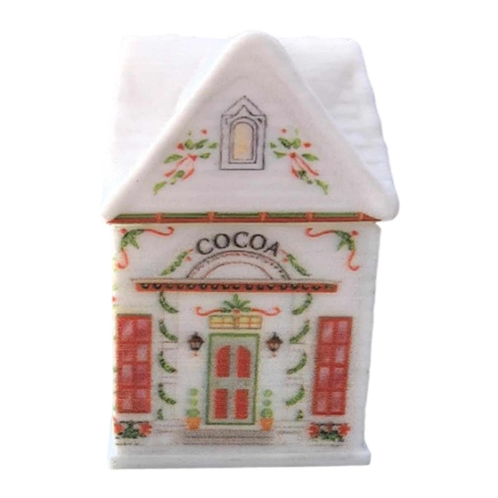 Christmas Village Spice House - Empty Bottle Spice Jar Seasoning Container for Cooking, Kitchen Counter Organization- Style a