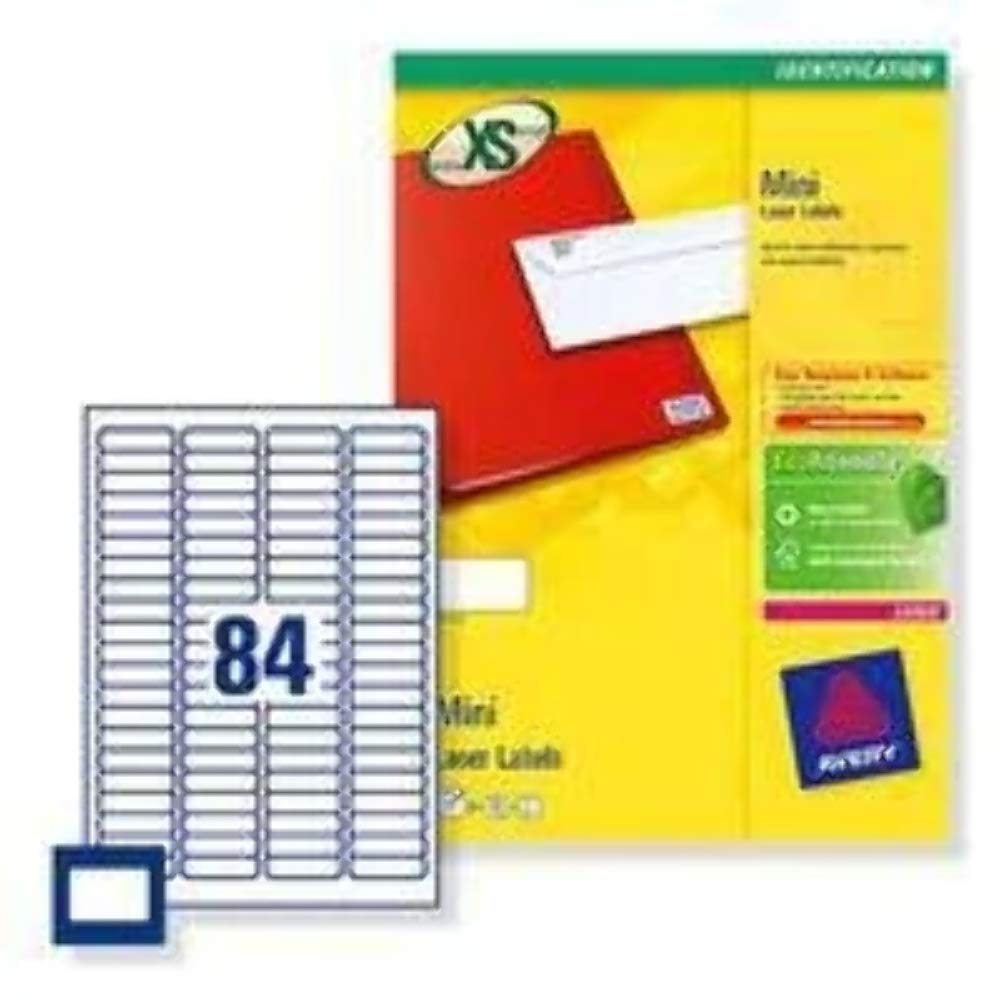 Avery L7656-100 - Paquete de 8400 etiquetas multiuso (46 x 11.1 mm), blanco