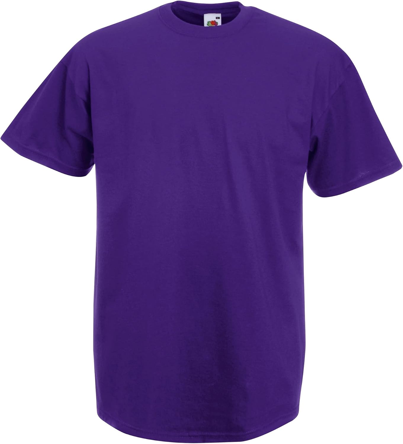 FRUIT OF THE LOOM Mens Valueweight Crew Neck, Short Sleeve T-Shirt, not V Neck. L Purple1