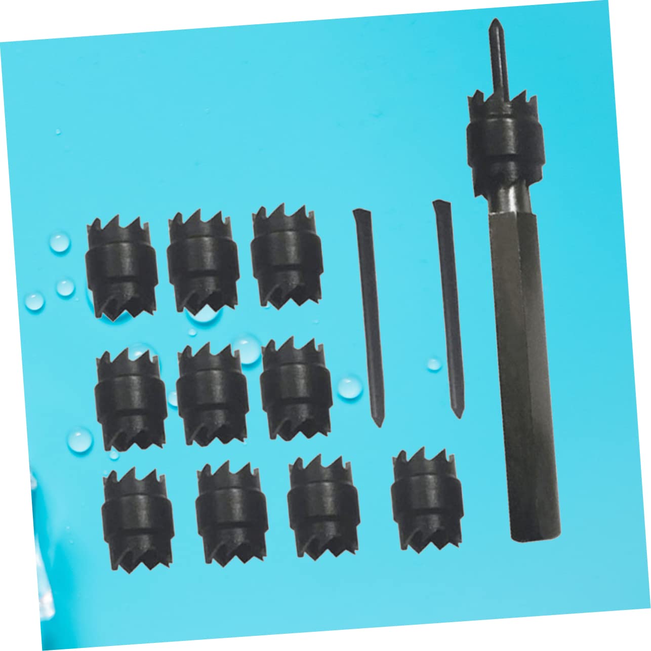 Set di Punte per Trapano Saldatura Punti Doppie 13 Pezzi Inox Nero