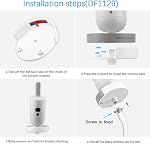 Clip Clamp Mount for Philips Avent Connected SCD973/37 /SCD923/26 /SCD921/26 Baby Monitor (White)