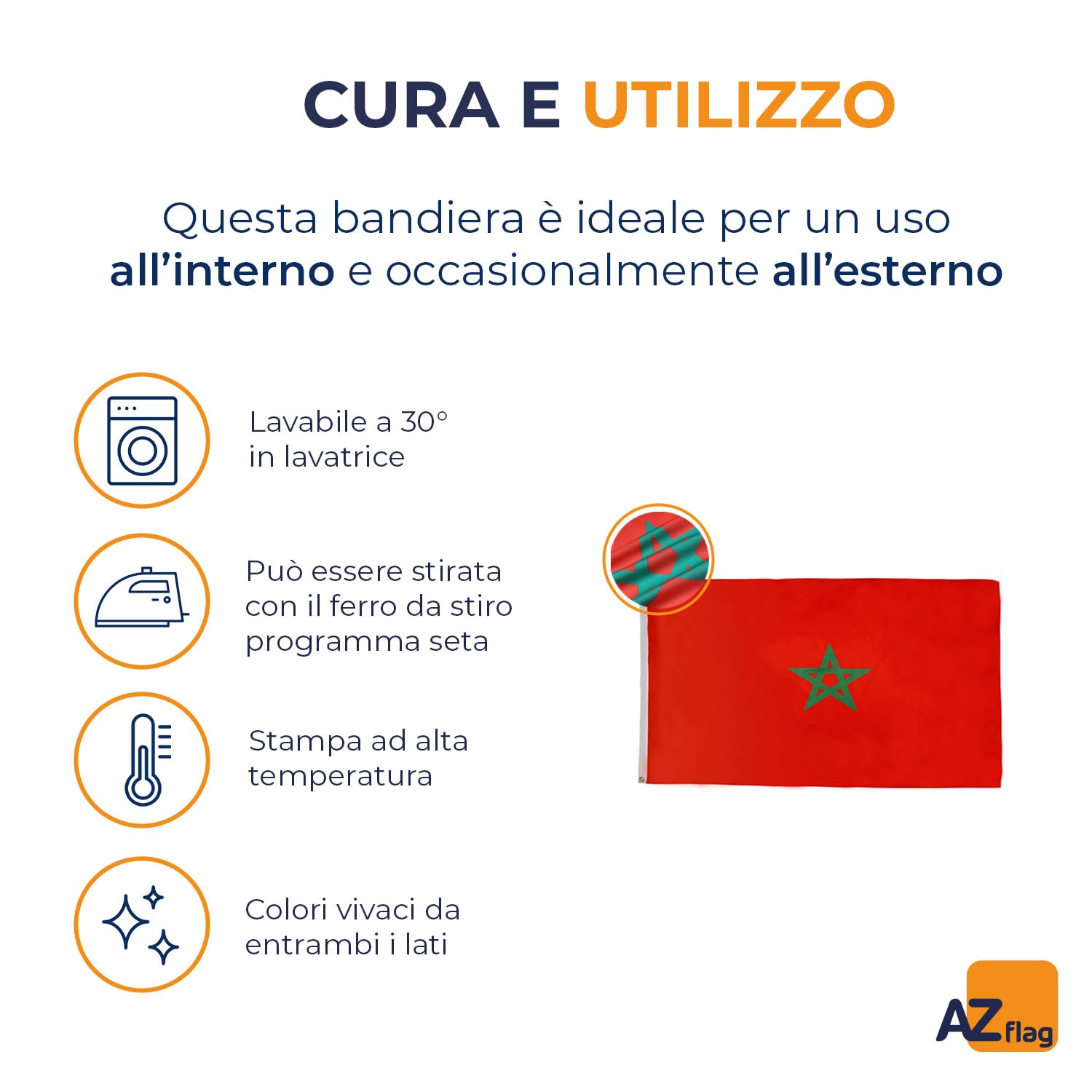 AZ FLAG Bandiera Marocco 150 x 90 cm - Bandiera Marocchina 90 x 150 cm