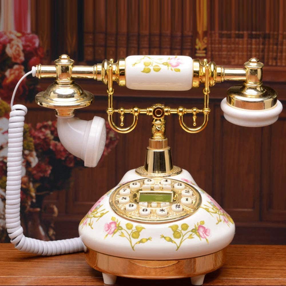 Telefono Vintage Classico Telefono Fisso retrò con Filo con Telefono Antico All'Id Chiamante Fsk/Dtmf per L'Arredamento Dell'Ufficio Domestico