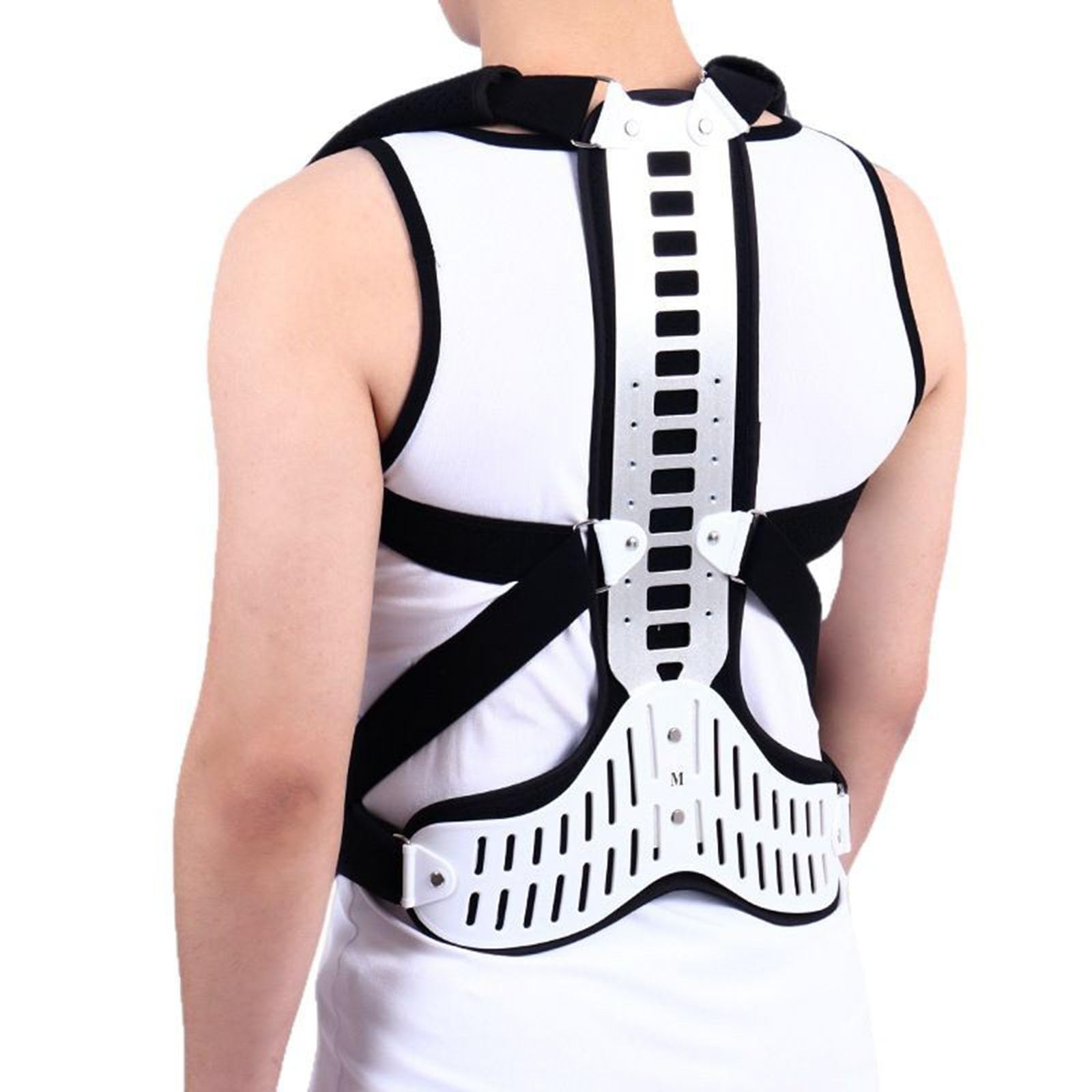 SFKLYU Corrector Postura Ajustable, Ortesis Ajustable para la Columna Vertebral, Corrector de Espalda para Joroba, Cifosis y Compresión Vertebral,M