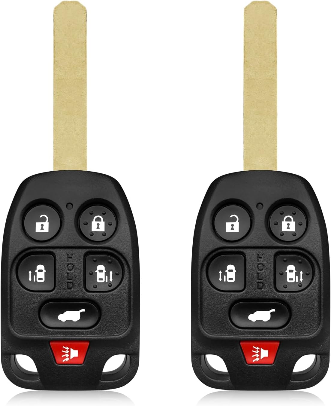 2 Keylessbest Replacement for 2011 2012 2013 Honda Odyssey Key Fob Remote Control N5F-A04TAA 6 Buttons 313.8MHz