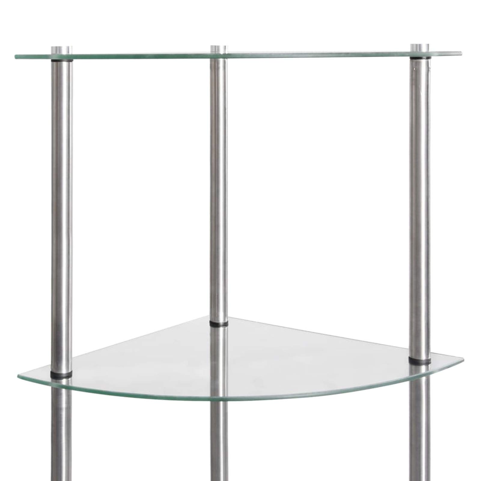 Homgoday Estantería de 6 niveles transparente, 30 x 30 x 160 cm, cristal templado, armario librería, vitrina, librería vertical, ahorra espacio, librería de suelo, para salón o estudio