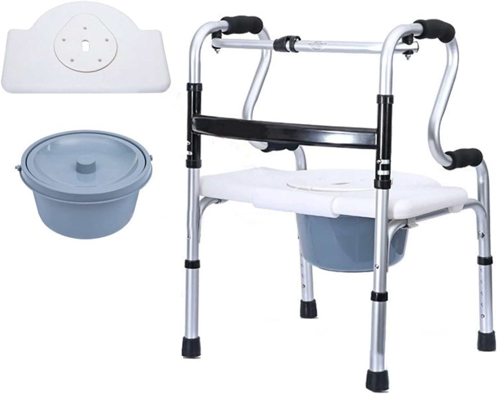 Marco plegable de aluminio ligero, Andador rollator de altura ajustable, Andador para adultos de pie Andador andador para discapacitados(Color:E)