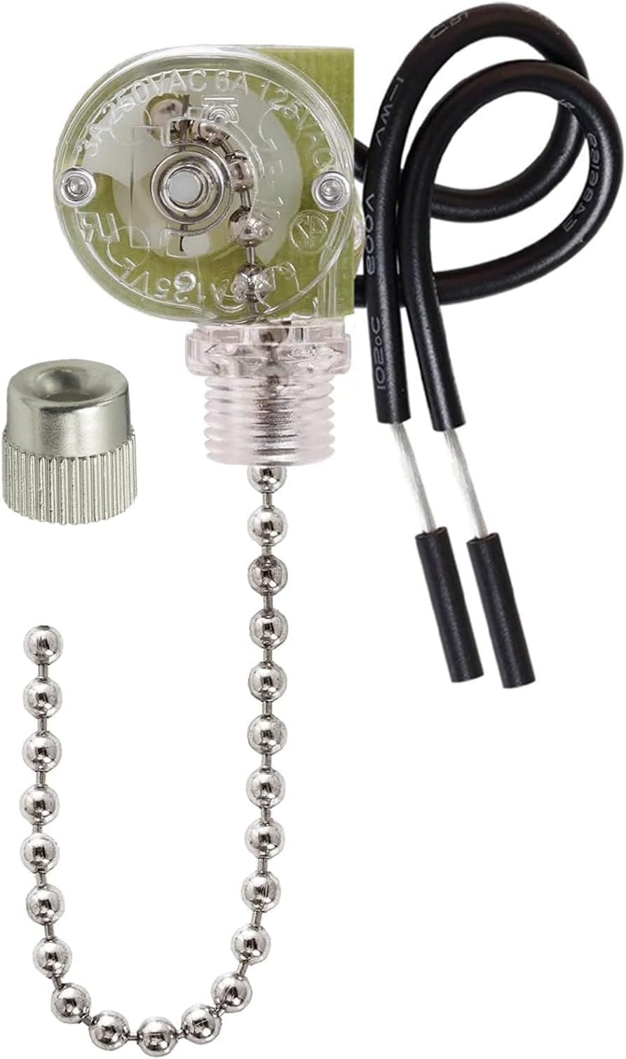 Ceiling Fan Light Control Switch, Replacement for Hunter Hampton Bay Harbor Breeze Ceiling Fans,On-Off Light Switch (1, ZE-109 Nickel)