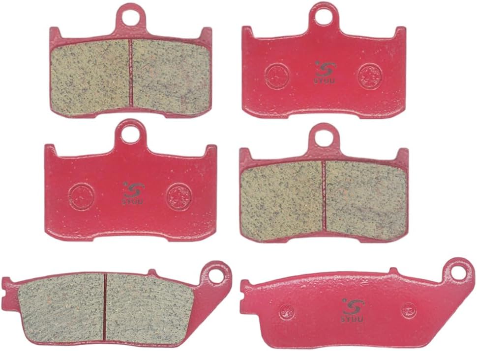 S SYUU Ceramic Motorcycle Brake Pads Set - Front & Rear - High-Performance, Low Noise - Compatible with Victory Cross Country 10-16 Cross Country Tour 12-15 - Easy Installation FA347FF FA196R