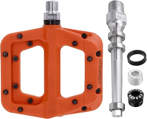 Miniatura 6 de Pedales FOOKER MTB para bicicleta de montaña 3 rodamientos antideslizantes ligeros de fibra de nailon pedales de plataforma de bicicleta para BMX