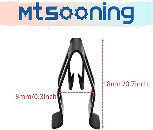 Miniatura 3 de Mtsooning 50 piezas de retenedores de tablero de automóvil, repuesto de clip de metal para consola delantera para Ford Mazda, Audi, Toyota, color