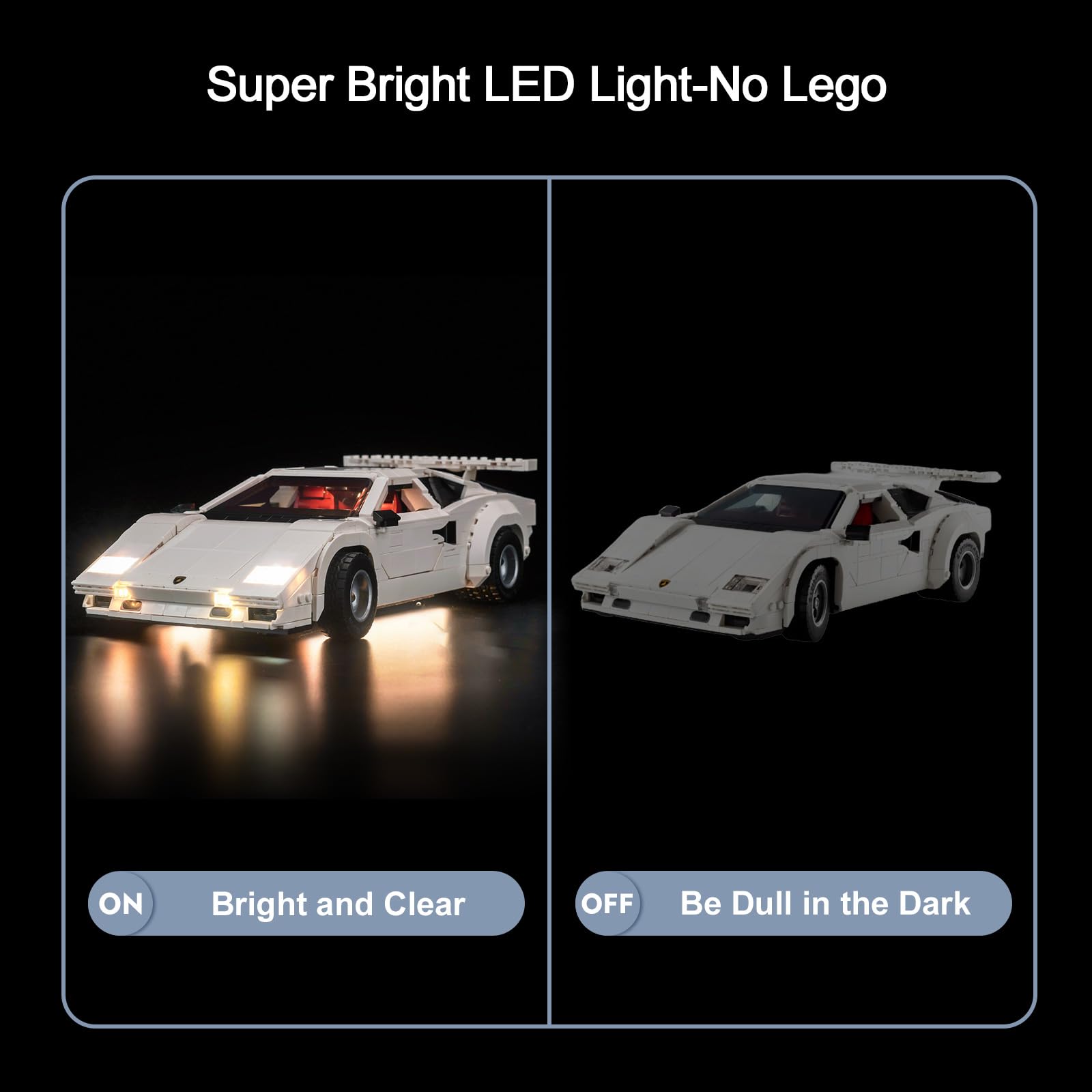 Led Light Set for Lego Lamborghini Countach 5000 Quattrovalvole (No Lego), Decoration Lighting Set for 10337 Creative Toys - Image 2