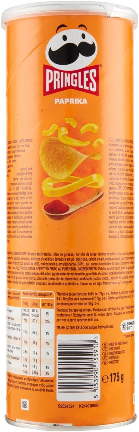 Italian Gourmet Testpaket patatine chips Party-Dose Snack 30 x 175g | Croccanti per aperitivo e feste, einzeln verpackt, salziger Genuss für, Gesamtnettogewicht 5,25 kg + Kostenlos Polpa 400g