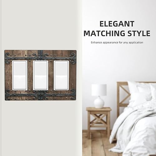 Vista 1129 de Cubiertas decorativas de salida de estrella de mar playera, tablero de madera azul de concha de mar de 1 banda, decoración individual GFCI, placa