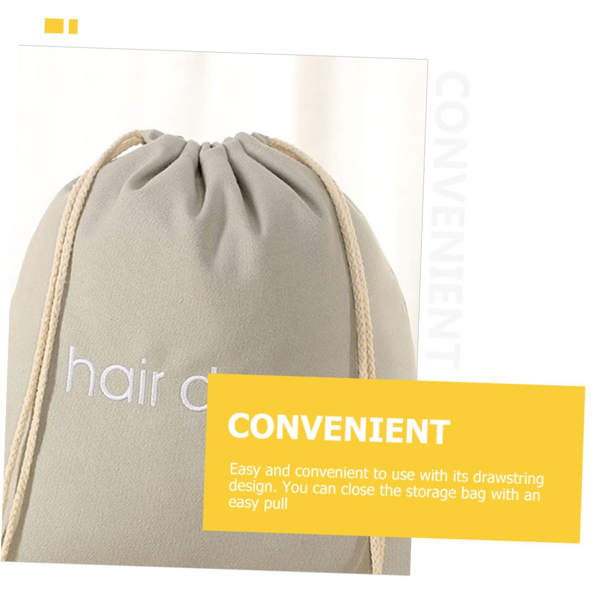 8 Piezas Bolsa De Almacenamiento para Secador De Pelo Bolsas De Maquillaje Portátiles a De Secador De Pelo Secador De Pelo o con Cordón Tela Viajar Universal Secadora