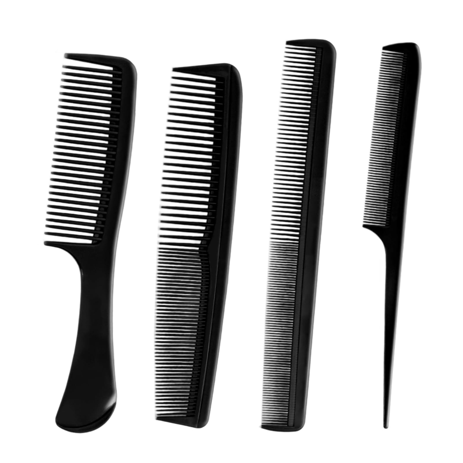 4 pack Shatterproof Carbon Hair Comb for Men and Women Antistatic Double-Sided Cutting and Styling Comb