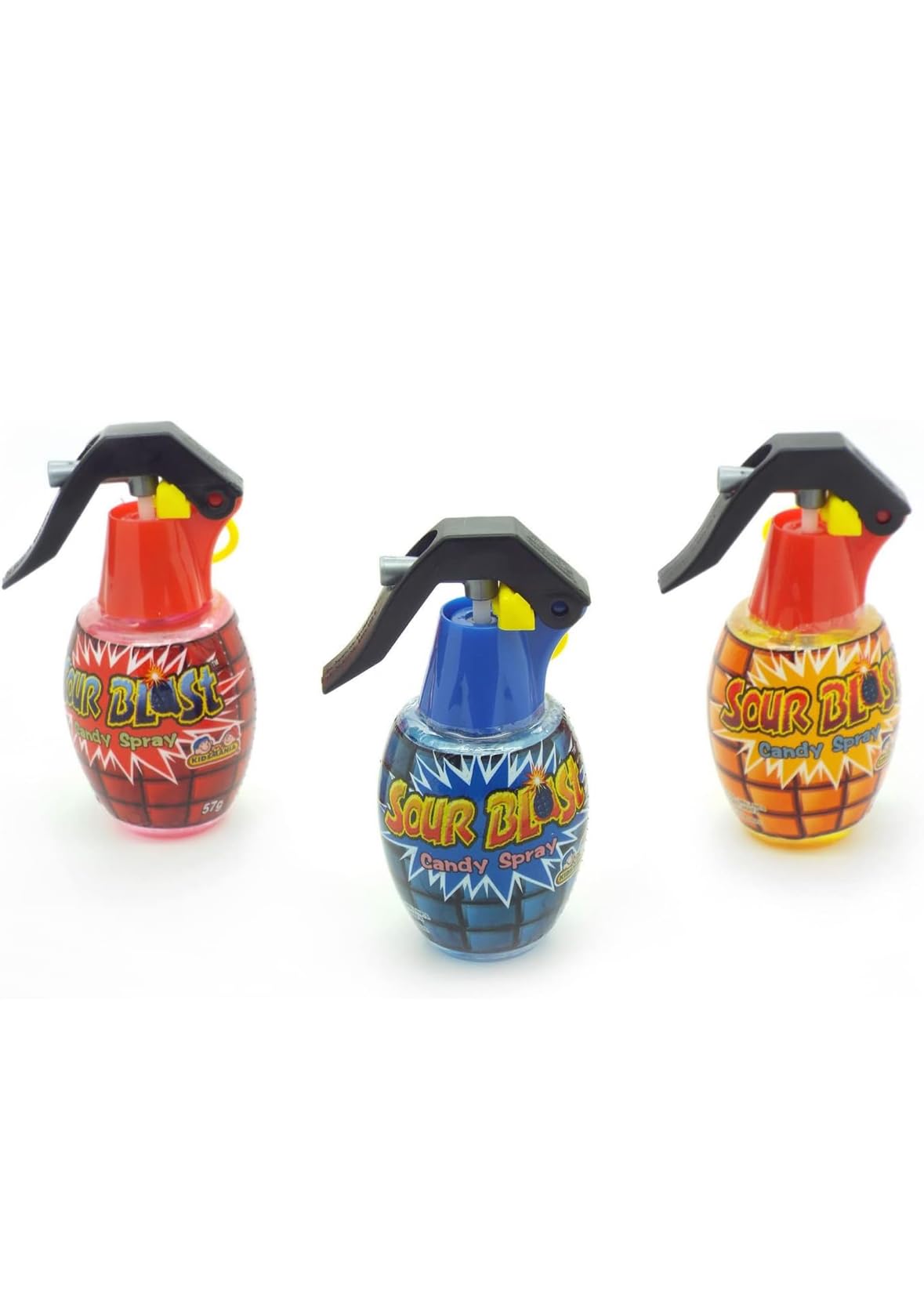 Bobzo 12-Pack Halal Sour Blast Candy Spray Grenades (57g