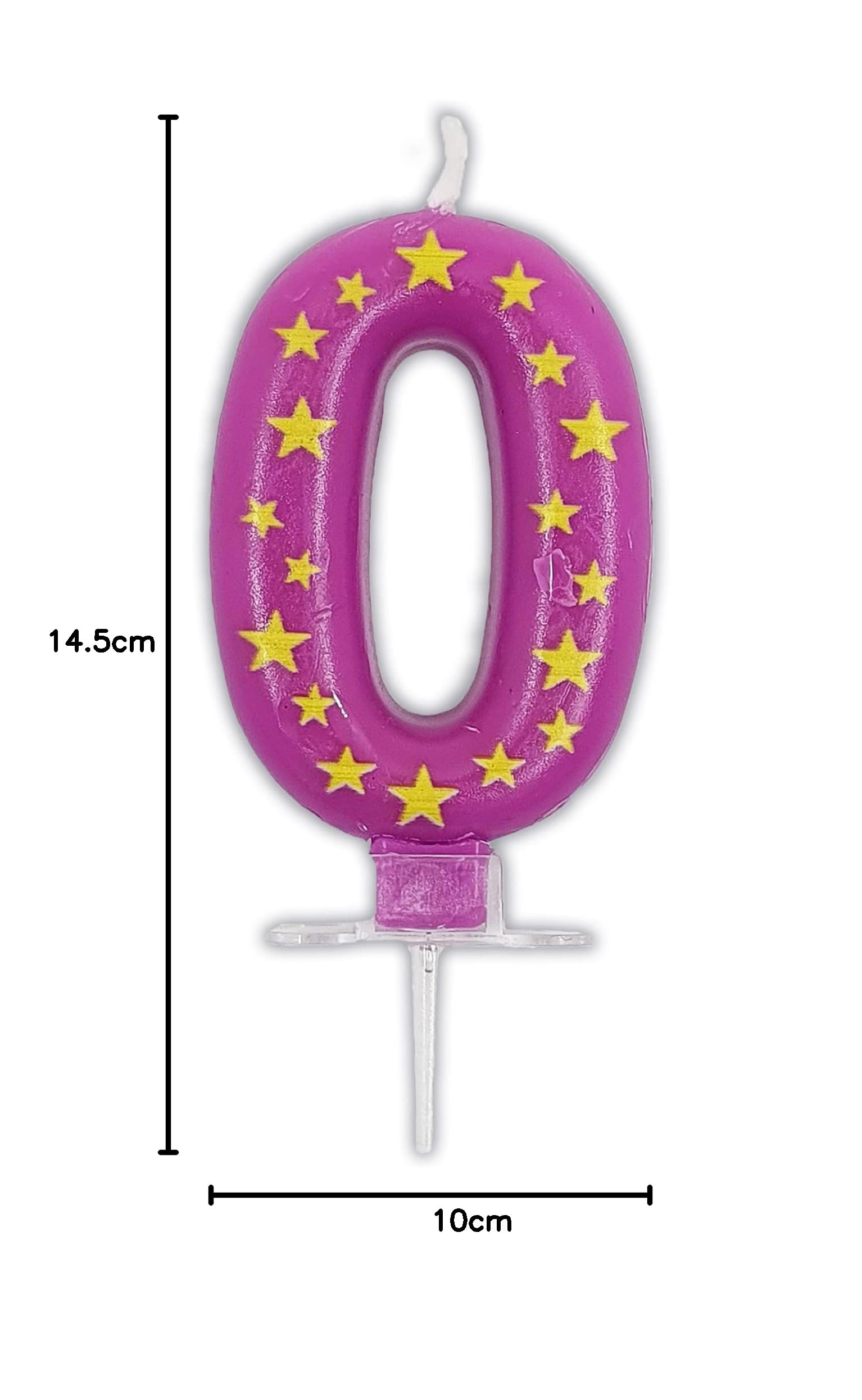 Procos 89163 – Vela número 0, decoración de la torta, vela de cumpleaños