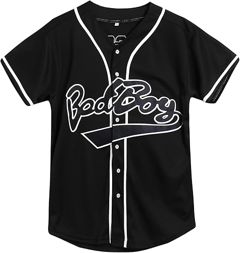 Ropa de los años 90 para mujeres y hombres, camiseta de béisbol de Badboy para fiestas temáticas, ropa hiphop para fiestas, talla única