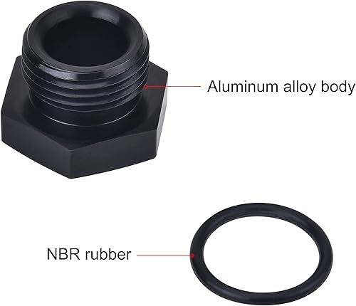 Miniatura 4 de EVIL ENERGY 6AN Block off Cap ORB Plug Adaptador Macho Aluminio 2PCS