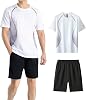Mens Sportswear Set, Mens Top and Bottom Set, Short Sleeve Half Pants, Mens Sports Long Sleeve Tights, Mens Running Wear Set, 2-Piece3-Piece Set, Mens Tennis Wear, Mens Loungewear