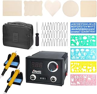 Pyrography Machine Professional Wood Burning Pen Tool Kit Station Set | ...