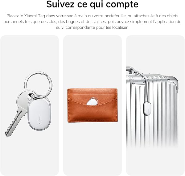Xiaomi Smart Tag, Compatible Apple Find My et Google Android Find Hub, traqueur Bluetooth pour clés, Bagages, Sac, Portefeuille ou Animal de Compagnie, IP67, autonomie de Plus d’Un an, Lot de 4 - 5
