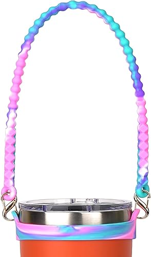 Linkidea Correa de silicona para botella de agua compatible con Stanley, Yeti Rambler, Hydro Flask, IronFlask, Camelbak, Contigo, soporte para