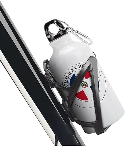 Miniatura 5 de Botella de agua deportiva de aluminio divertida de República Dominicana bandera de República Dominicana sello dominicano botella de agua deportiva