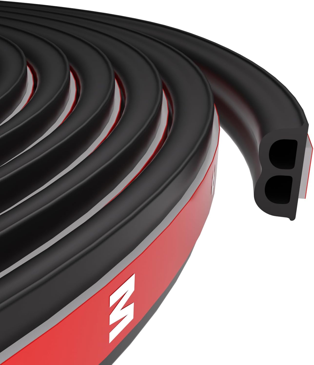 Car Weather Stripping Windshield Rubber Seal,B-Shape 16.5FT Universal Self Adhesive Rubber Weather Draft Seal Strip For Car Window and Door,Engine Cover etc.weatherproof noise reduction and dustproof.