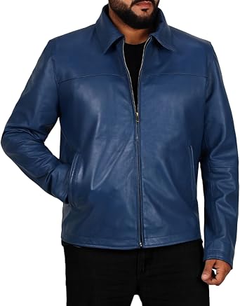 Laverapelle Mens Genuine Lambskin Leather Jacket Black, Aviator Jacket - 1501282