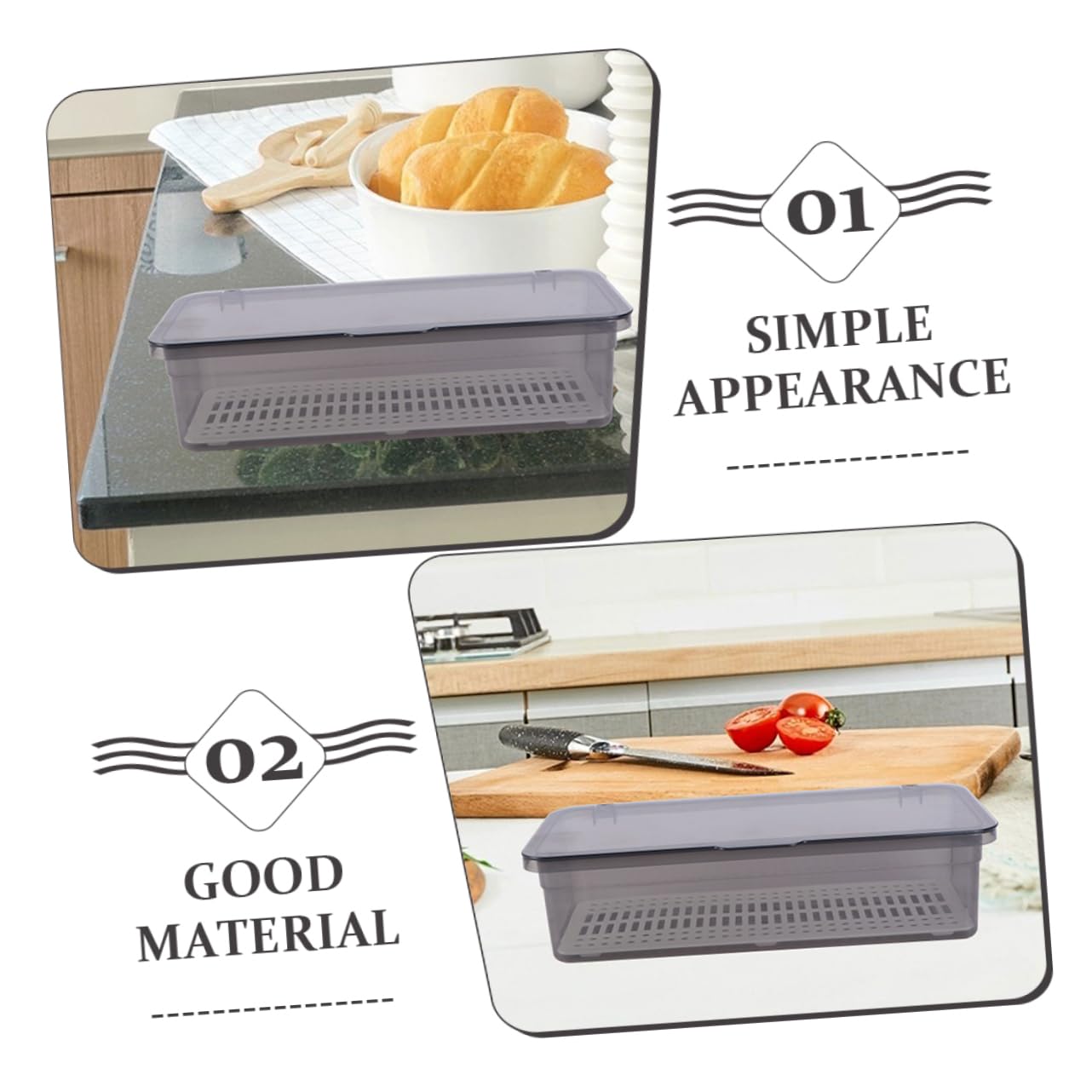 Amosfun 6 Pièces boîte de rangement de couverts organisateur de tiroir de cuisine panier égouttoir à baguettes Boîte de rangement pour couverts Porte-couverts réutilisable pp Réutilisable