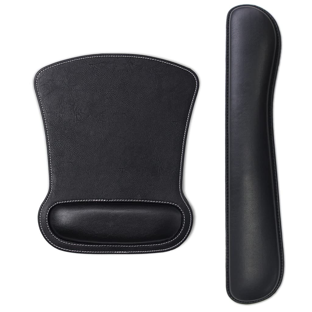 Leather Pad Wrist Support Keyboard Mat Rest Office Mice Gamer Mosue Pads