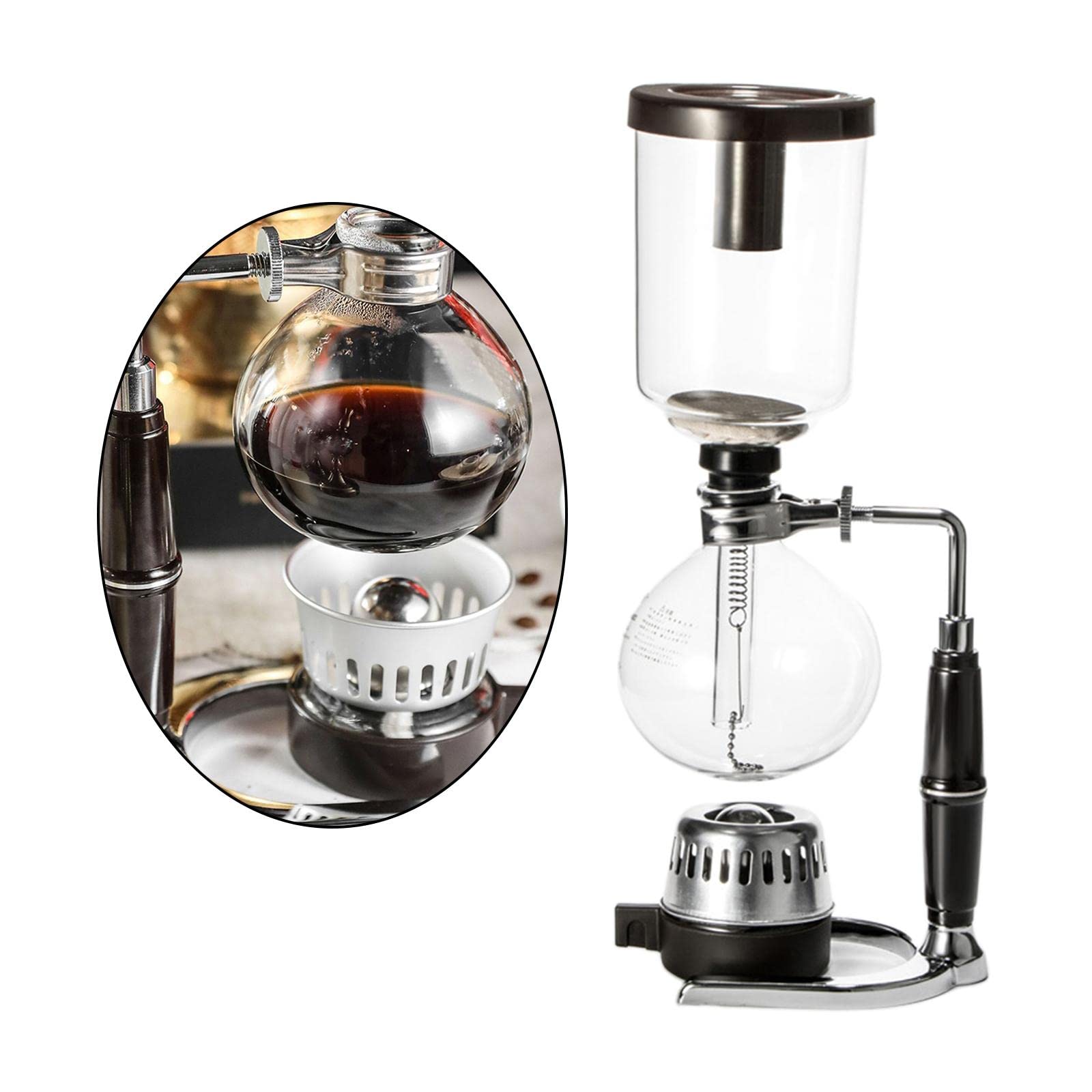 MagiDeal Siphon Cafetière Machines à sous vide pour Bar Home Kitchen Gift, 160x110x360mm
