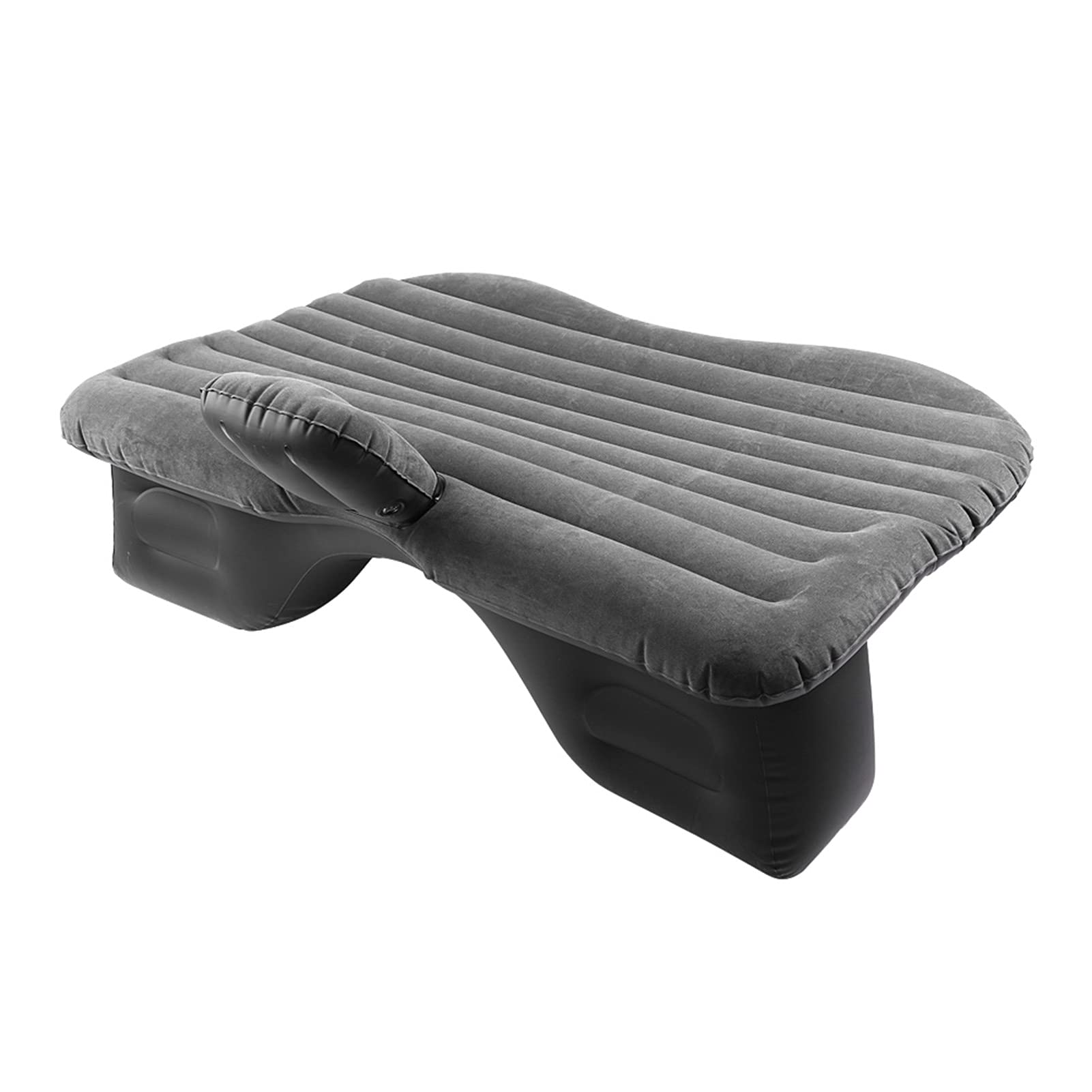 Dioche Cama Inflable de Coche Plegable, Colchón de Viaje para Asiento Trasero Automóvil, Colchón de Aire de Camping Coche Multifuncional con Bomba de Aire Eléctrica(Negro)