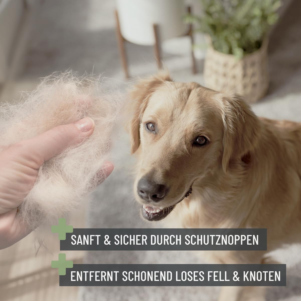 ReaVETSpazzola per cani e gatti, spazzola autopulente per capelli lunghi, cure del pelo per animali domestici