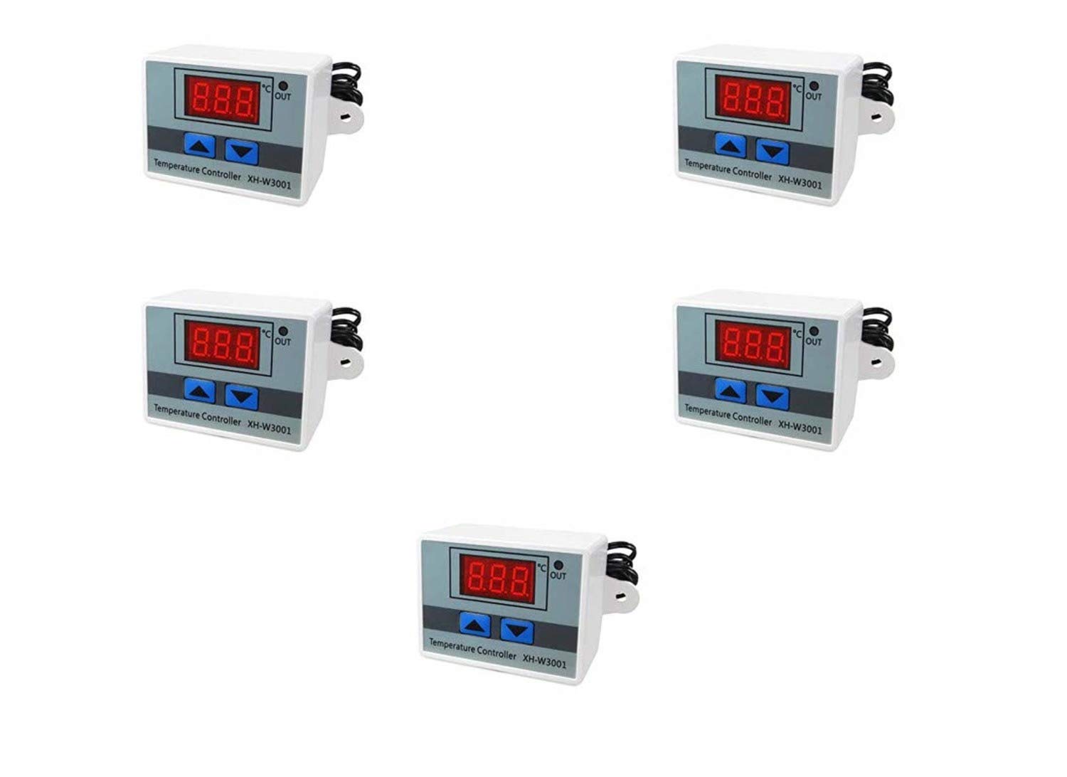 Your Bot -XH-W3001 Digital Display Temperature Controller 220V 10A | LED Temperature Controller with Thermostat Control Switch Probe For Egg Incubator (Pack of 5) (B08V9JSFH2) Amazon Price History, Amazon Price Tracker