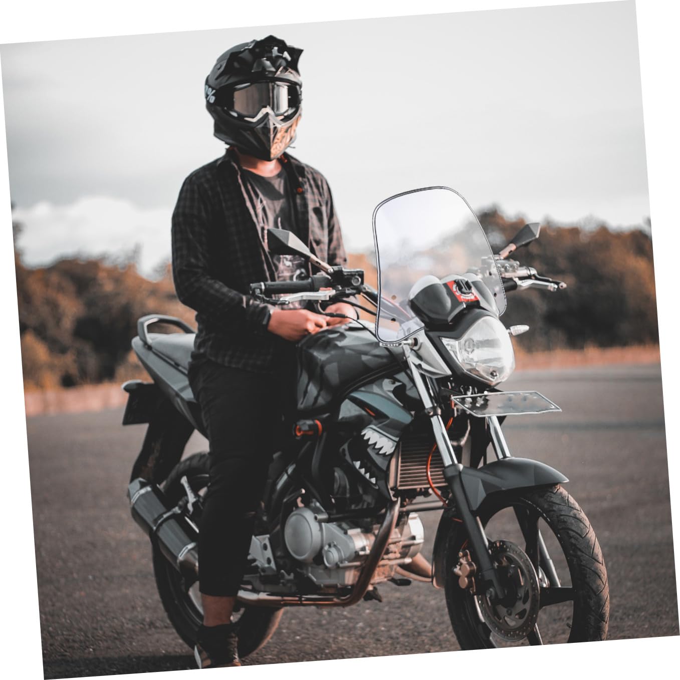 IMIKEYA Protezione per parabrezza trasparente per moto e scooter, resistente al vento e al freddo duro curvo antivento e durevole per auto elettrica