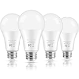 LED Light Bulbs, 100 Watt Equivalent A19, 13W 5000K Daylight White 1500 Lumens Non-Dimmable Bright E26 Edison Medium Screw Bulbs for Home Bedroom Kitchen Living Room Office Lamp, 4-Pack