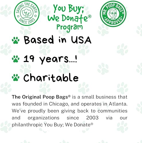 Miniatura 8 de The Original Poop Bags® - Bolsa comercial para excrementos de perro con correa plana a granel - Bolsas para perros para excrementos - Socios