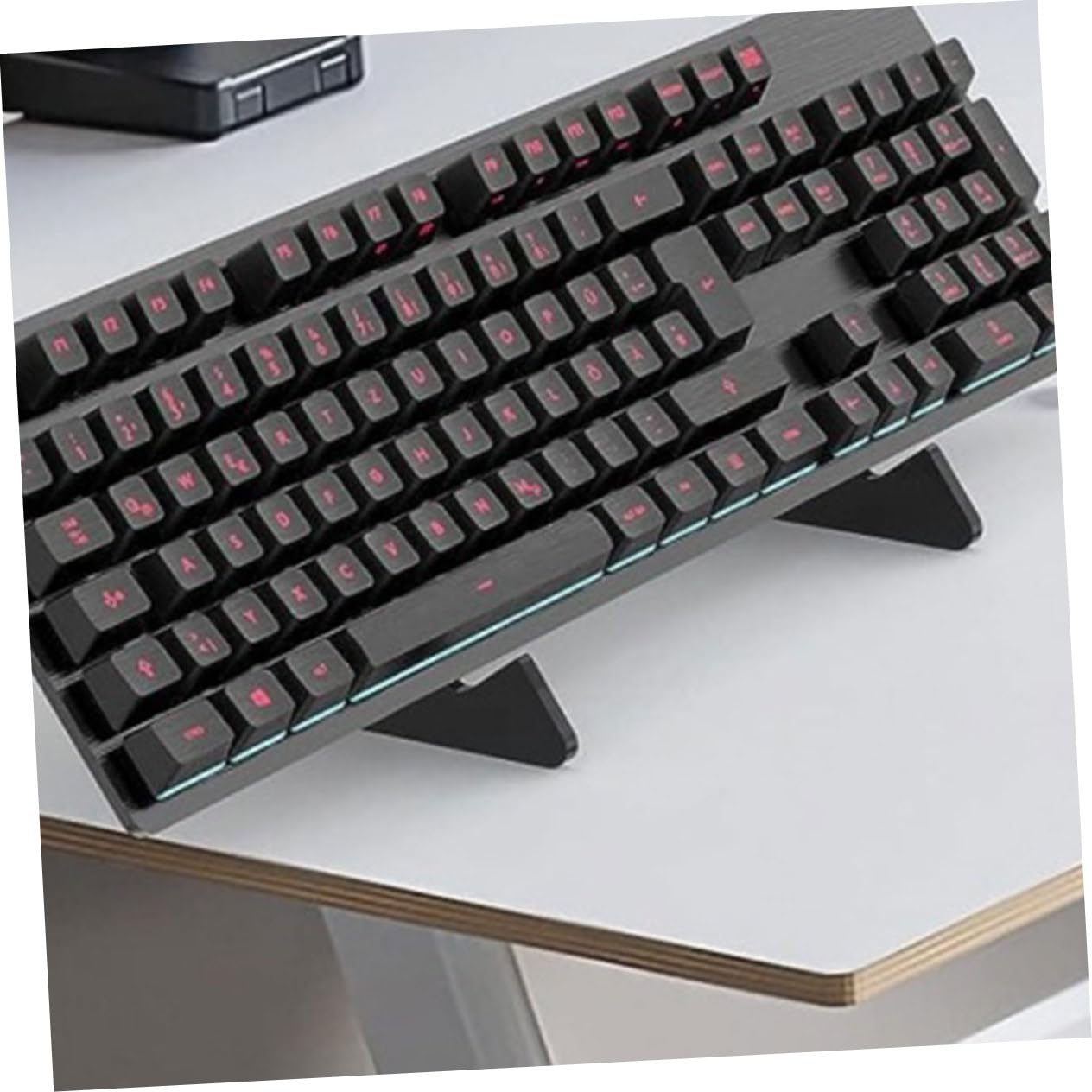 TEHAUX Ergonomic Keyboard Support Holder Tilted Computer Keyboard Stand (Black)