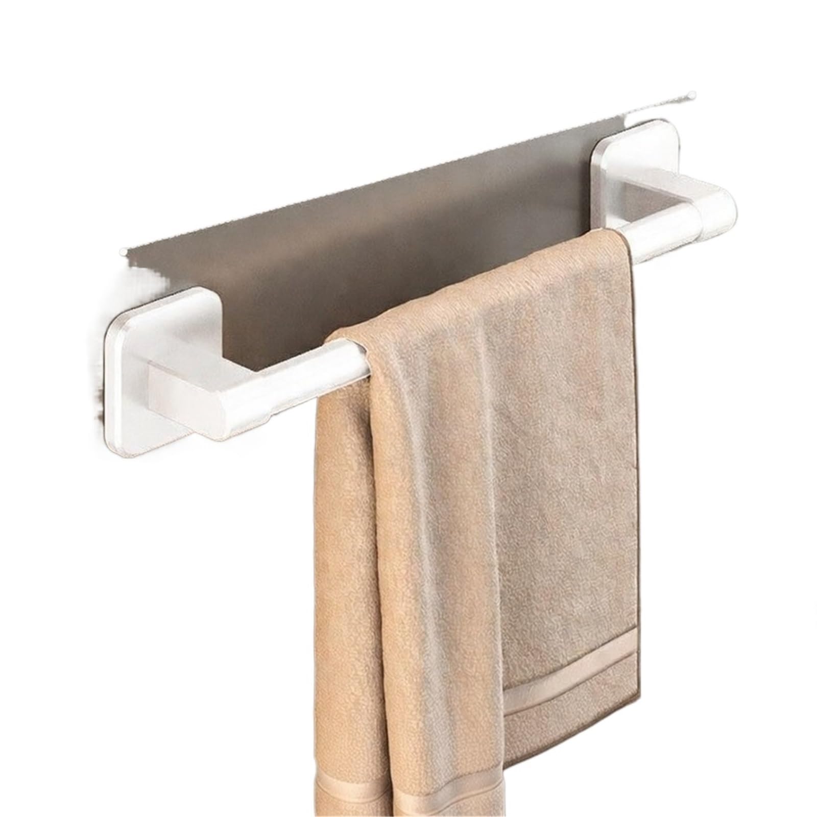 Bathroom towel rail 30-50cm Towel Bar Rack for Bathroom Wall Mounted Heavy Duty Hand Holder Space-Saving Rod(30cm White)