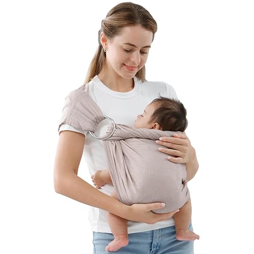 Portabebés de doble anillo para recién nacidos a niños pequeños, de muselina ajustable para llevar al bebé, portabebés, bufanda portadora, regalo