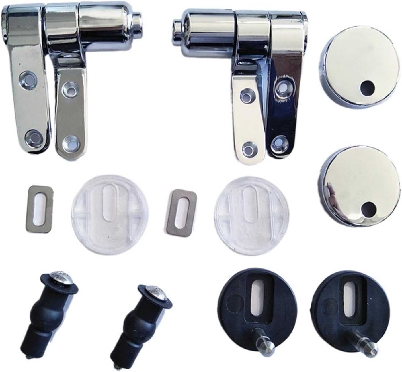Toilet Seats Slow Drop Quick Release Stainless Steel Hinge Cover Solid Wood Resin Silver Fittings
