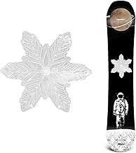 Non-slip Snowboard Pads, Clear Snowflake Snowboard Stomp Pad, 3D Clear Snowflake Stomp Pads, Transparent Non-Slip Plaques, Self Adhesive Tips for Snowboarding, 13 x 13 cm