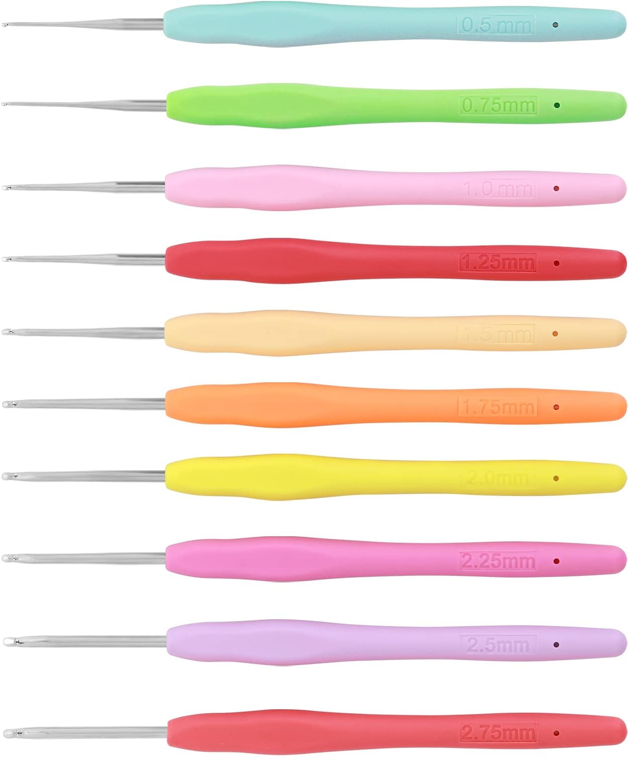 clover Soft Touch Crochet Hook 2.25mm, Other, Multicoloured Amazon